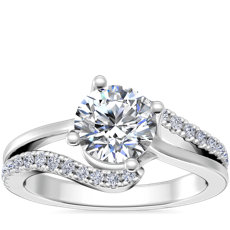 NEW Spiral Pavé Engagement Ring in Platinum (0.20 ct. tw.)